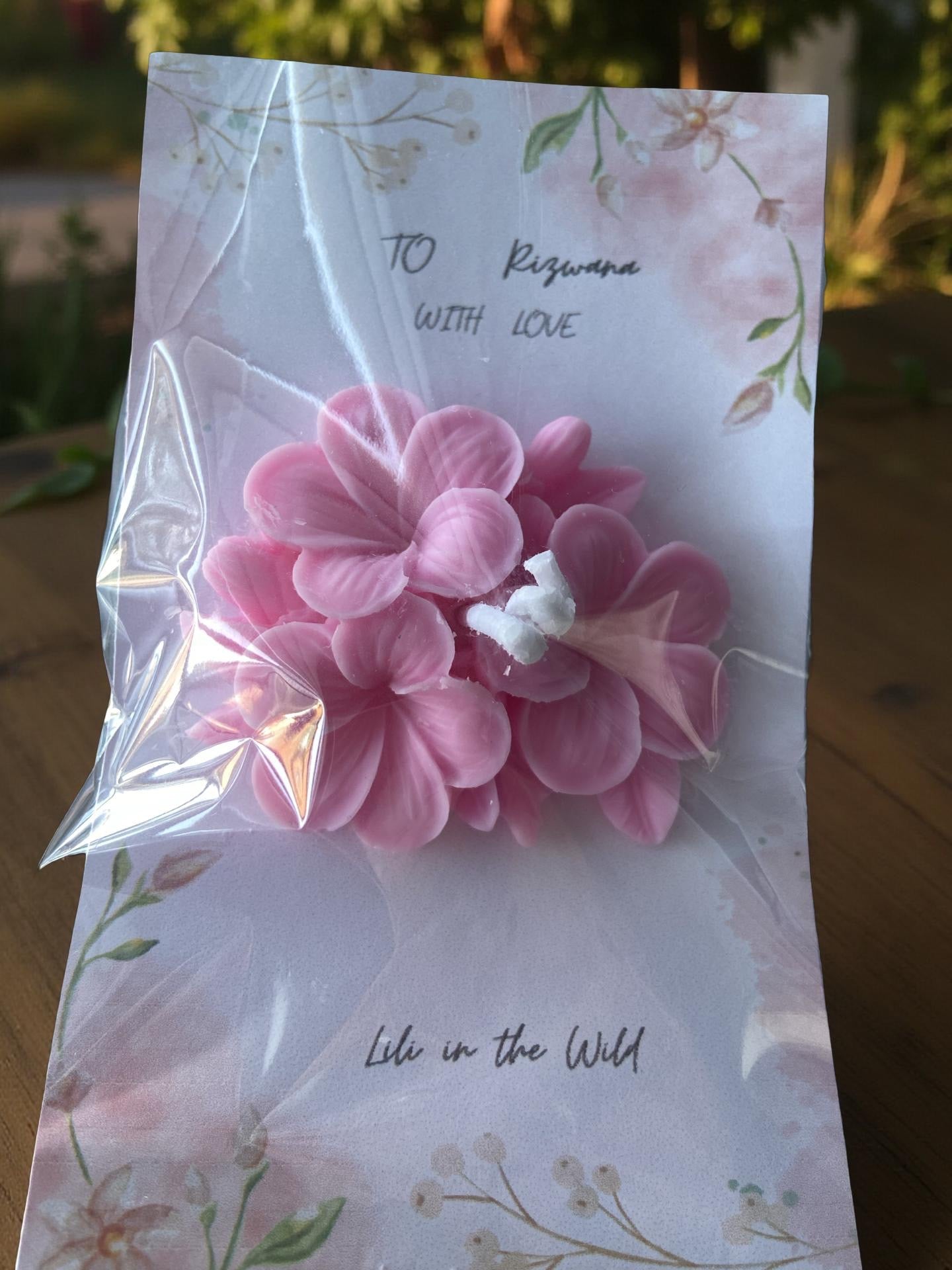 Personalised gift candle